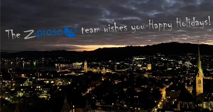 View over Zurich by night
