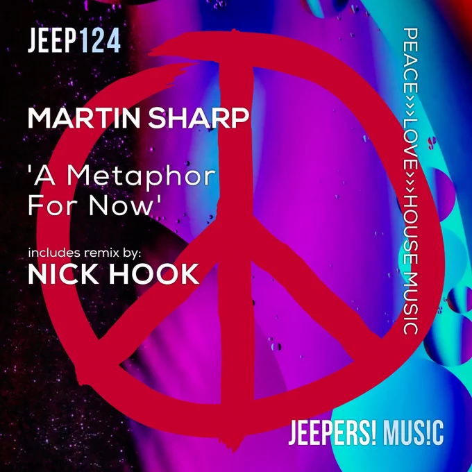 Release artwork for 'A Metaphor For Now' by Martin Sharp on Jeepers! Music.