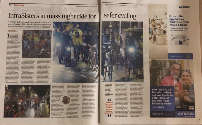 A newspaper spread with text and photographs