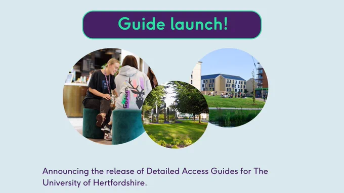 A graphic with images from University of Hertfordshire