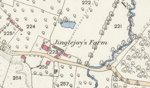 placename Jinglejoys on historic Ordnance Survey 25-inch to the mile map