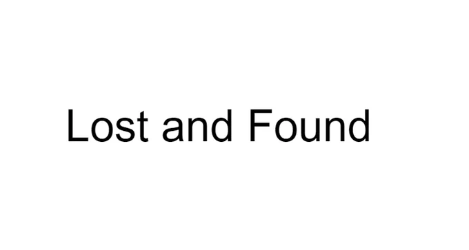 Lost and Found