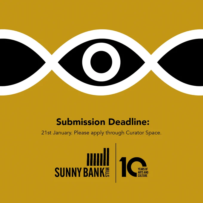 A mustard square with the Ones to Watch eye logo at the top. Text says, 'Submission deadline 21st January. Please apply through Curator Space.