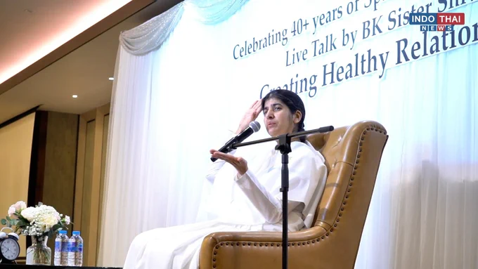 🎙 Dive into her profound insights and practical tips for everyday life. 
🔮 Topic: Creating Healthy Relationships
🌈 Gain transformative wisdom on stress, depression, and relationships from the renowned spiritual mentor.

BK Shivani explores her journey and the powerful intersection of spirituality and mental health.

🚀 Don't miss out on this enriching experience! #BKShivani #Spirituality #MentalHealth #TransformativeWisdom #Relationships #ExclusiveInterview #RembrandtHotel #BangkokEvent