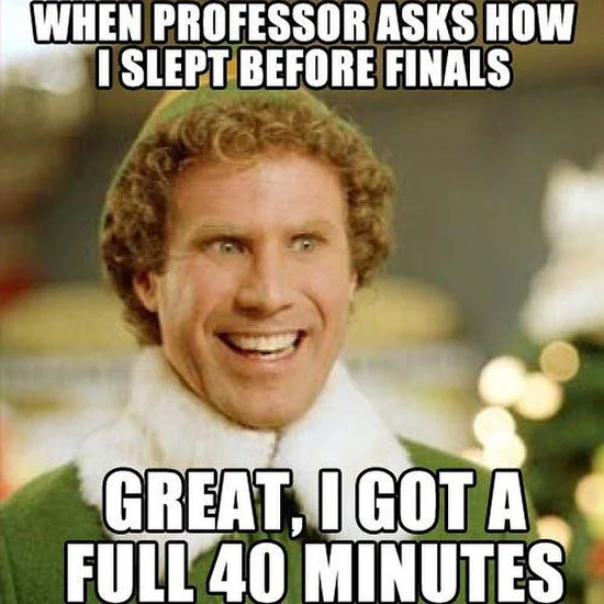 Image of elf with 40 minutes of sleep