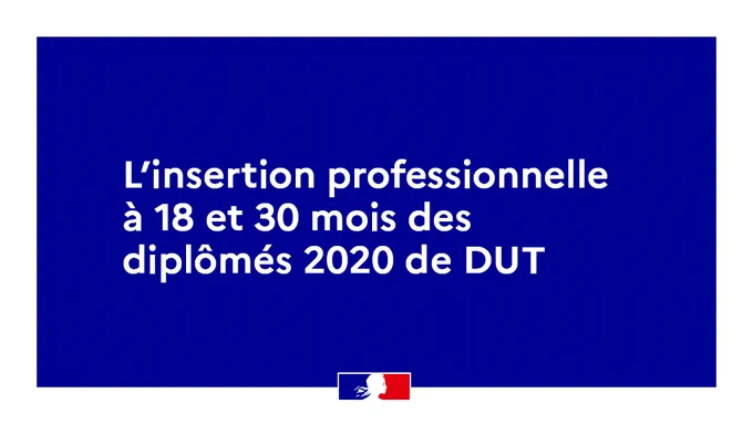 L'insertion professionnelle à 18 et 30 mois des diplômés 2020 de DUT