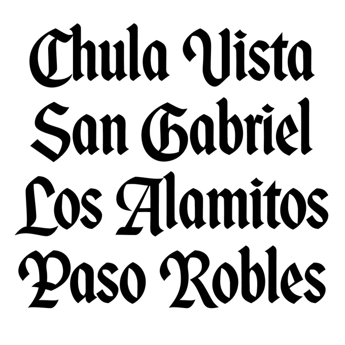 Some sample words in Olde.
