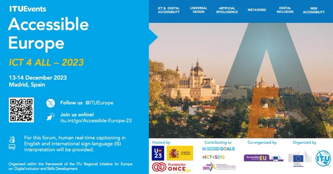 Accessible Europe ICT4all event 13 and 14 dec scan QR code to join