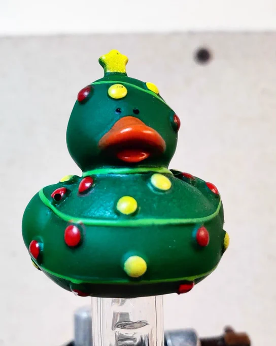 Christmas tree themed duck