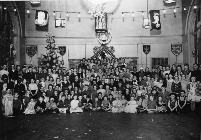Group of children at a party Percy St School - later Marsden Primary, Nelson (c.1950)