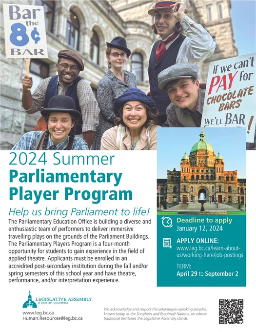 Poster for the 2024 Summer Parliamentary Player Program