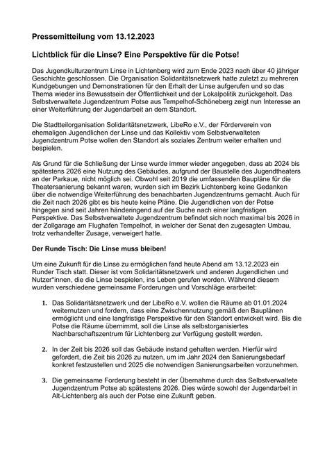 PM erste Seite. Text im Thread