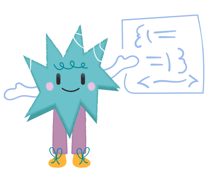 A cute little creature teaching a class