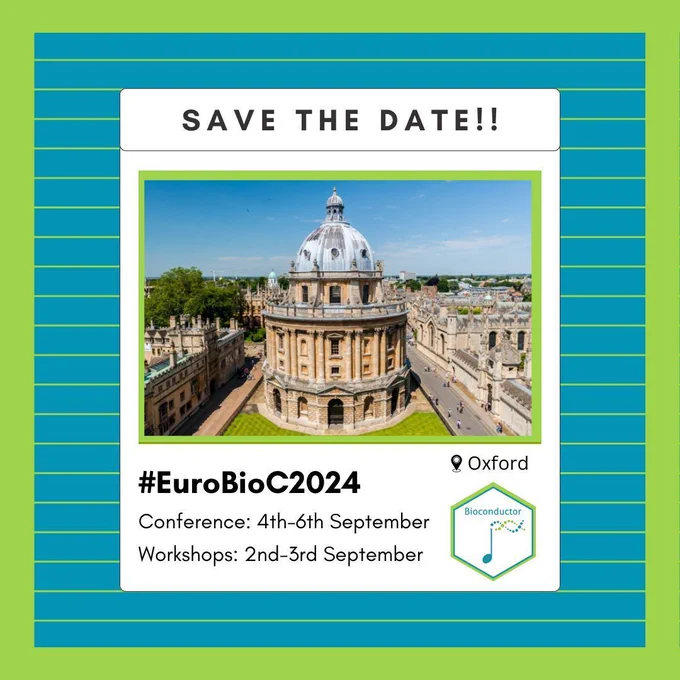 EuroBioC2023 Save the Date -Workshop 2nd-3rd,  Conference 4th-6th September.