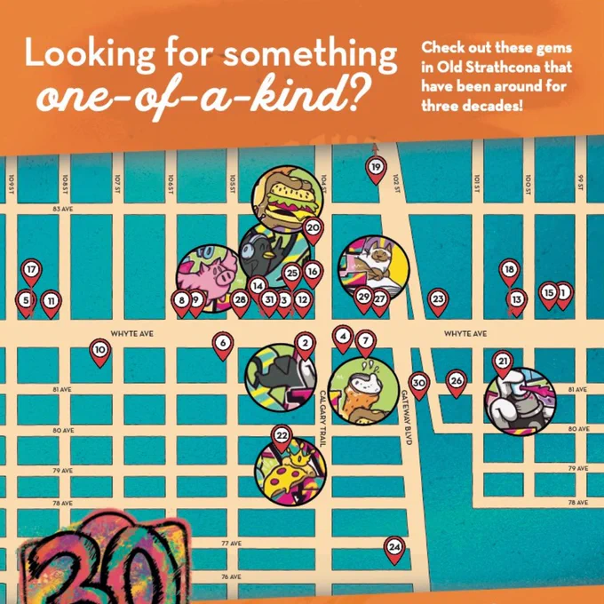 Holiday Shopping Map in Old Strathcona