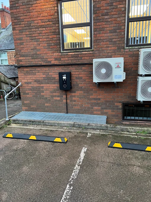 Workplace EV chargers supplied and installed by electrician in Wellingborough