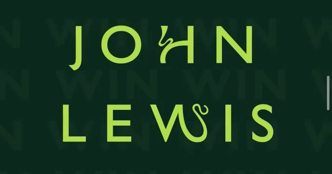 John Lewis logo but the H and W are in a different font with some flourishes.