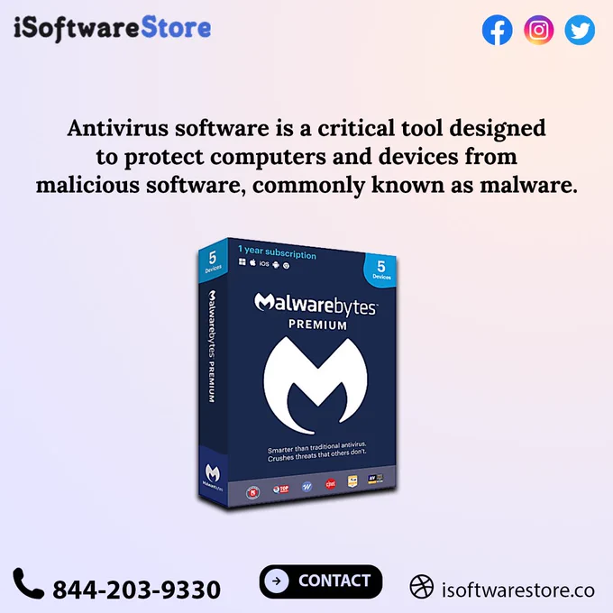 Antivirus #software is a critical tool designed to protect computers and devices from #malicious software, commonly known as #malware.