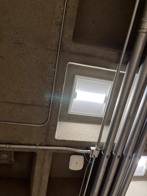 LED light bulb fixture in the ceiling