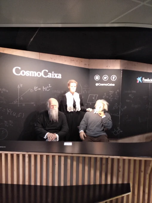 Darwin, Curie and Einstein wax sculptures