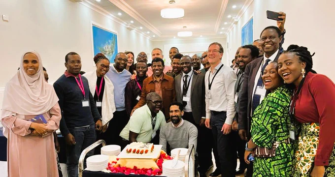 Surprise visit during the STAIRS ACM by Olympic legend, Haile Gebrselassie