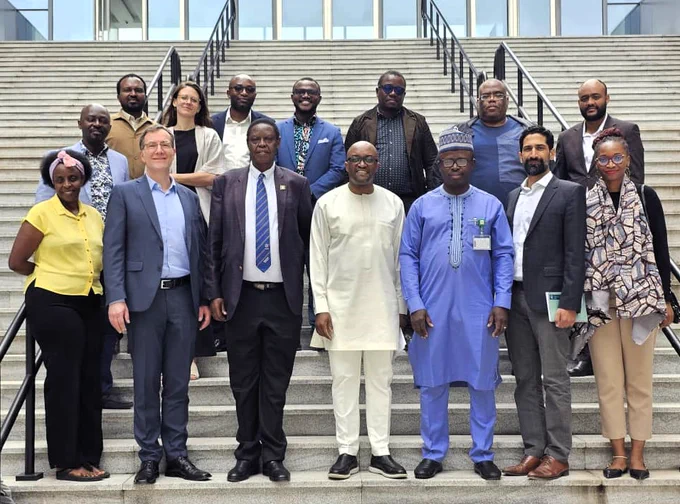 STAIRS team members meeting with Dr Raji Tajudeen, Head of the Division of Public Health Institutes and Research, at the Africa CDC in Addis Ababa, Ethiopia.