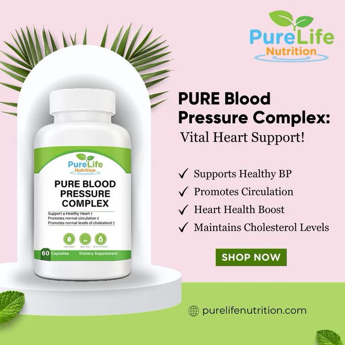 Nurture Your Heart's Rhythm with PURE Life Nutrition! 

💓🌿 Feel the beat of vitality as our PURE Blood Pressure Complex supports a healthy heart and keeps your circulation in tune. Embrace cardiovascular well-being – start your journey at purelifenutrition.com. Walk with us toward a heart-healthy life! 🚶‍♀️❤️