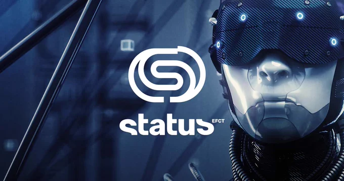 Image contains the Status Effect logo in front of a humanoid robot.