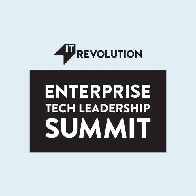 IT Revolution logo. Enterprise Tech Leadership Summit.