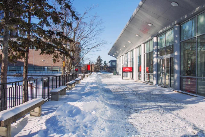 Carleton University Campus with snow
