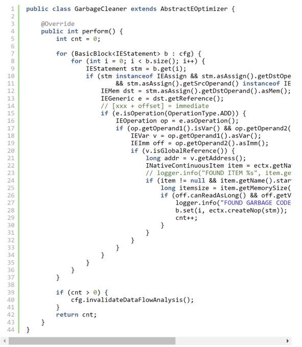 The IR plugin to clean the code