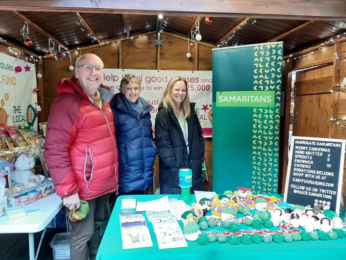 Samaritans stall at the Harrogate Christmas Fayre