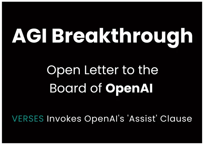 VERSES Identifies New Path to AGI and Extends Invitation to OpenAI for Collaboration via Open Letter in New York Times
