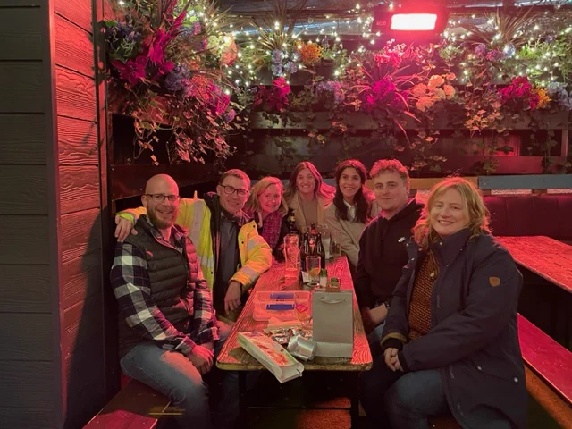Group of happy people at a get-together
