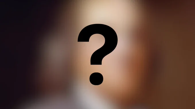 A blurred-out image with a question mark superimposed on top. 
