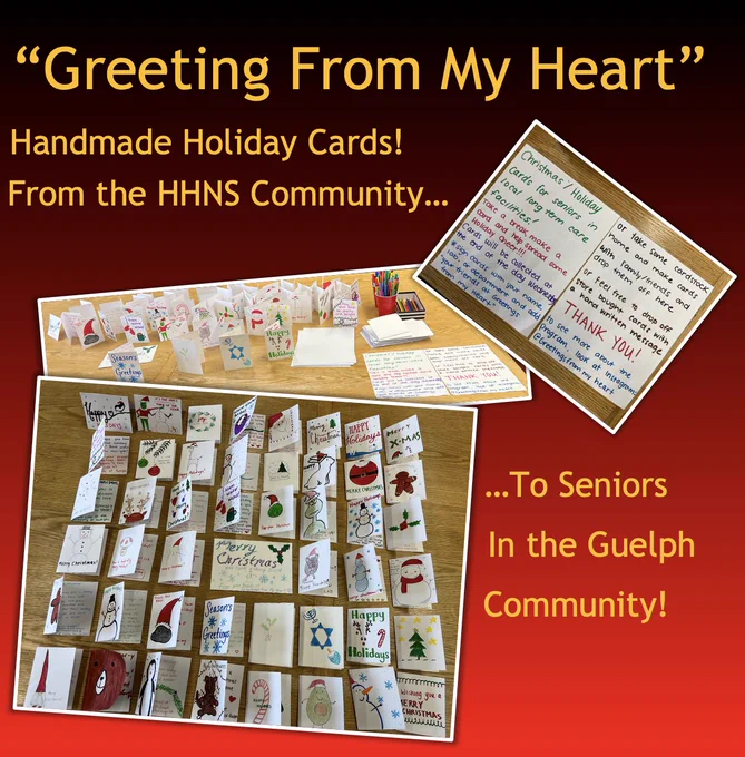 Photographs of the handmade cards, instructions, and drawing materials, and a title with the same information in this posting.