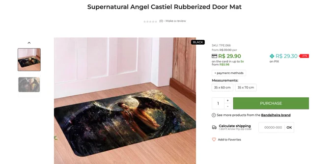 Castiel door mat.