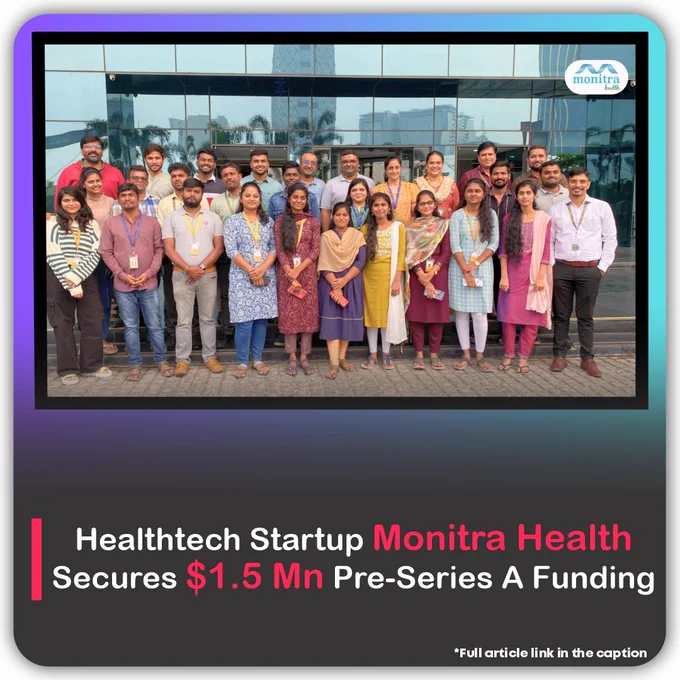 Equanimity Ventures and Kotak Alternate Asset Managers led a pre-Series A funding #round that brought $1.5 million to the healthtech firm Monitra Health.



The capital will support the expansion of Monitra Health’s cutting-edge upBeat remote heart #monitoring system, which is intended for markets in India as well as abroad.



Monitra Health aims to transform healthcare delivery by leveraging insights derived from #medical data to tackle the world’s most urgent health issues.



Working with medical device distributors and healthcare experts, Monitra Health employs a B2B2C approach under the direction of Ravi Bhogu. Intending to grow throughout India, the firm has set up #distribution channels in Hyderabad, Kerala, and Maharashtra. A full-stack distant cardiac surveillance system designed for large scale has been developed by the Hyderabad-based business.



Monitra Healthcare Private Limited Ravi Bhogu Equanimity Investments Kotak Alternate Asset Managers Limited



Read more - https