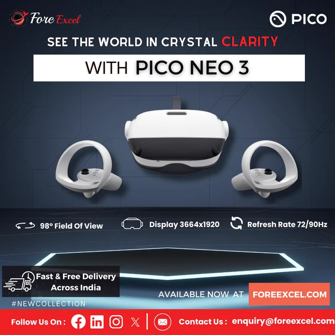 You can experience near 4k display with customisable UI with Pico Neo 3, available now at ForeExcel