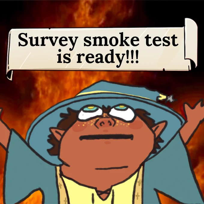 Hex presenting the Kickstarter survey smoke test!