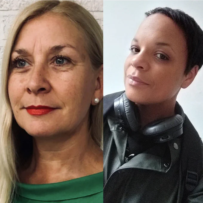 The image shows headshots of Helen Medland and Tracy Gentles.