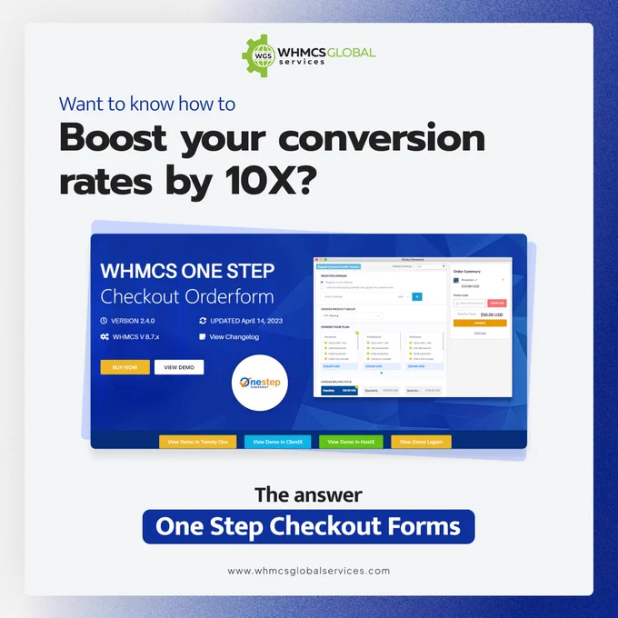 WHMCS ONE STEP Checkout Orderform