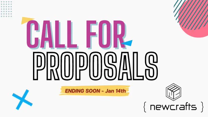 newcrafts call for proposals is ending on january 14th (included)