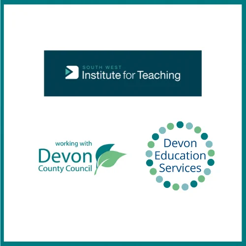 SWIFT Institute for Teaching logo working with Devon County Council and Devon Education Services logos