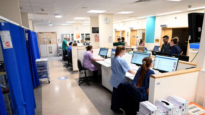 Image of staff working in Calderdale Royal Hospital A&E Department