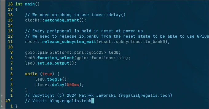 An example on a high-level API - GPIO