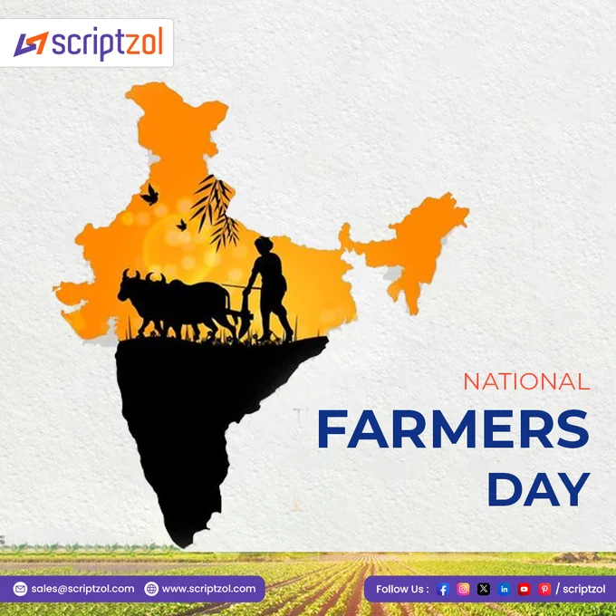 🌾 Happy Farmer’s Day to our dedicated farmers! Your hard work in feeding the nation and contributing to its development is priceless. Salutes to the entire farming community! 🚜👨‍🌾 

#scriptzol #letsconnect #FarmersDay2023 #FarmersDayCelebration2023 #Gratitude #HarvestJoy #HappyFarmersDay2023 #Gratitude #ThankYouFarmers #farmers #agriculture #economy #india #farmerlife #organic #food #agriculturelife #farmerslife #NationalFarmersDay2023