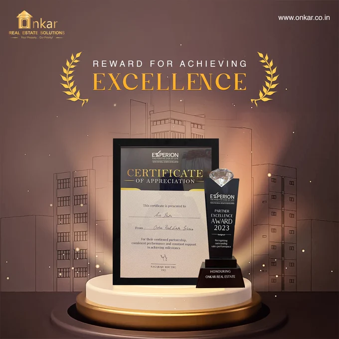We're overjoyed to share that Onkar Real Estate Solutions has been recognized with the prestigious Partner Excellence Award 2023 by Experion Group. This accolade is a testament to our commitment to innovation, collaboration, and delivering exceptional value to our clients and partners.



#ExperionGroup #PartnerExcellence #AwardWinners #InnovationLeaders #CollaborationSuccess #Excellence2023 #TeamworkTriumphs #OnkarRealEstateSolutions