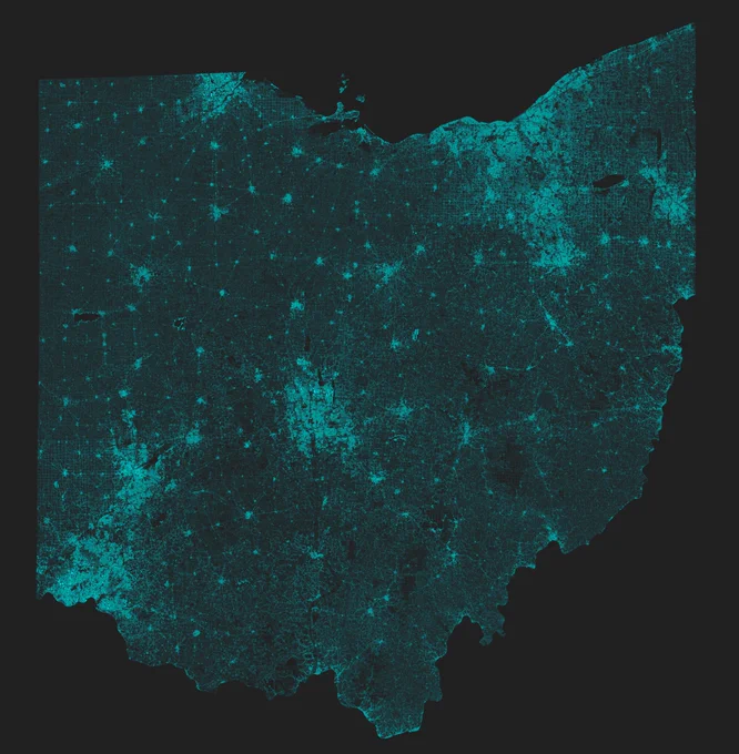 Parcel boundaries for Ohio
