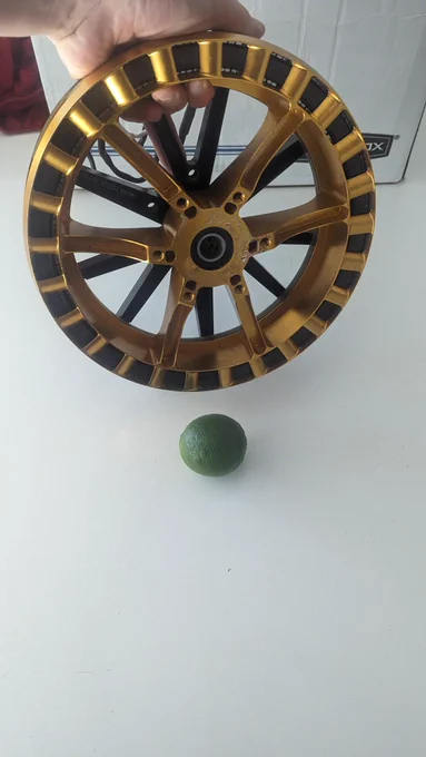 a 9 1/2 inch diameter electric motor kind of like the the ones you see on quadrotors but huge.